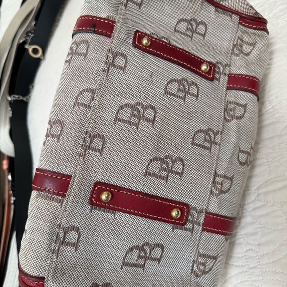 Dooney & Bourke Red and Cream Satchel - Picture 3 of 5
